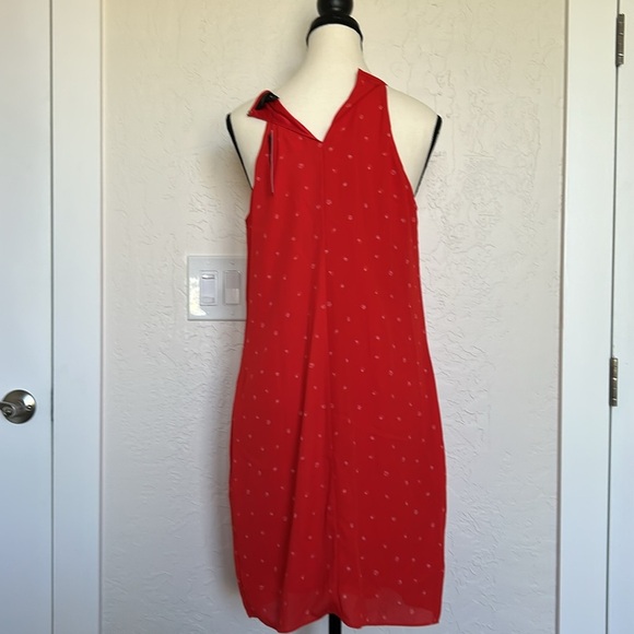Worthington, Size 8, Sleeveless Dress, Red with white starbursts, NWT - Picture 2 of 3